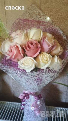 букет от сапунени рози , снимка 1 - Декорация за дома - 45707490