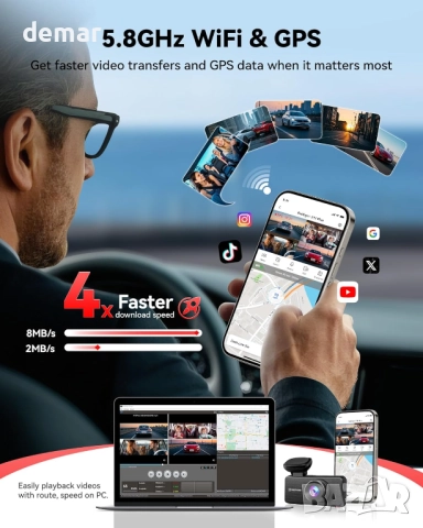 REDTIGER F17 Plus 4-канален видеорегистратор 2.7K+1080P*3, STARVIS 2, снимка 6 - Аксесоари и консумативи - 52074615