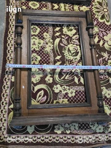 2 броя стари дървени рамки за огледала. Размери на снимките. , снимка 5 - Антикварни и старинни предмети - 53917747