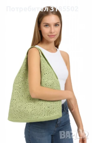 Стилна дамска чанта с вътрешен несесер, снимка 6 - Чанти - 50879509