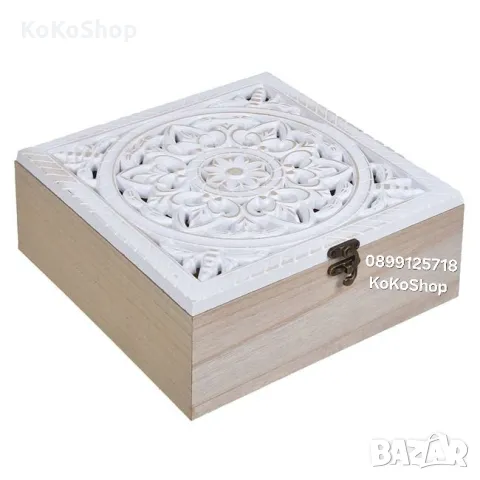 Декоративна кутия-23.5x23.5x19 см. дървена кутия  за декорация