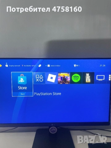 Sony PlayStation 4 Pro 1TB / PS4 Pro + LG 100Hz монитор + джойстик + кабели – Отлично състояние, снимка 4 - PlayStation конзоли - 53748849
