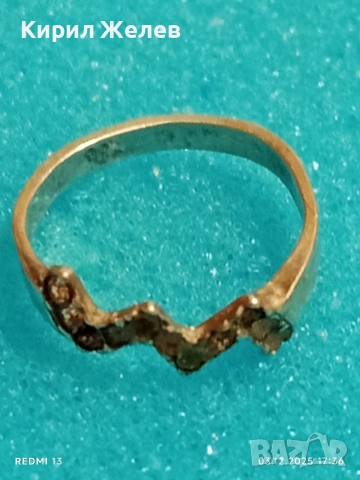 Ажурен АРТ МОДЕЛ сребърен пръстен с миниатюрни цирконий 34114, снимка 3 - Пръстени - 52641044