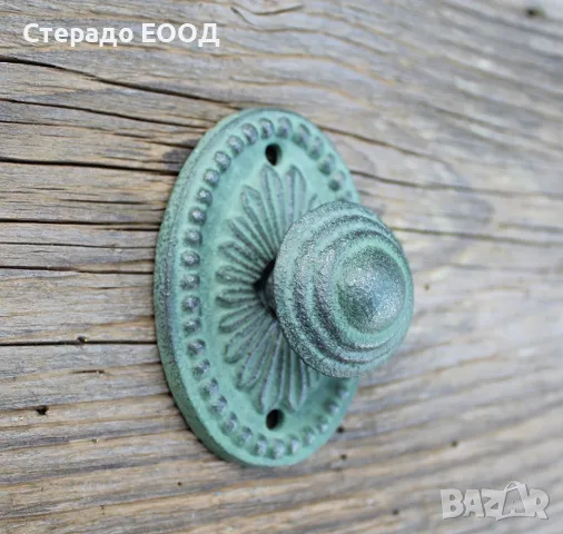 ЦВЕТНА ЧУГУНЕНА ДРЪЖКА - РЕЗЕДА, снимка 1