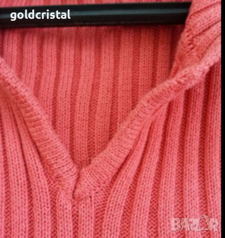 блуза корал памук, снимка 2 - Блузи с дълъг ръкав и пуловери - 16245434