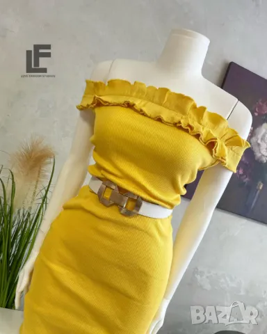 Рокля LFS Basic MustHaves Yellow , снимка 2 - Рокли - 50435318