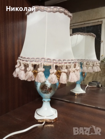 Порцеланова нощна лампа , снимка 7 - Настолни лампи - 52520896
