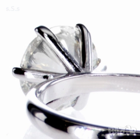 Дамски пръстен с огромен 💯 % ЕСТЕСТВЕН диамант 2,01 карата.СЕРТИФИКАТ , снимка 4 - Пръстени - 49108536