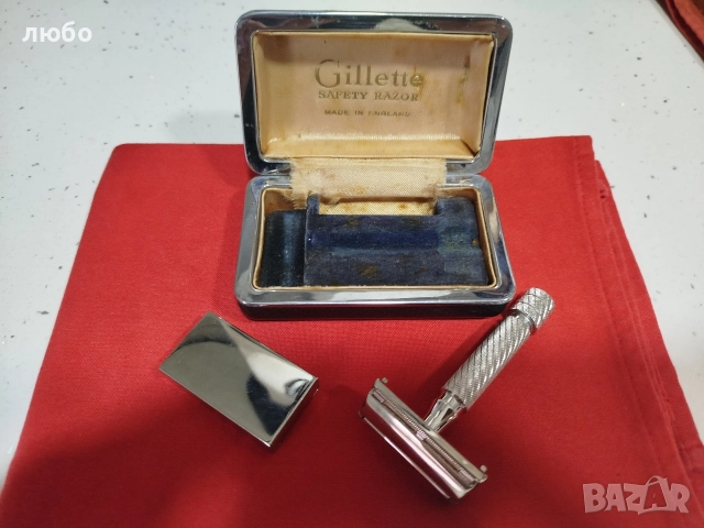 GILLETE SAFETY RAZON MADE IN ENGLAND N:21 1948 Чисто Нова не Употребявана , снимка 3 - Антикварни и старинни предмети - 52670983