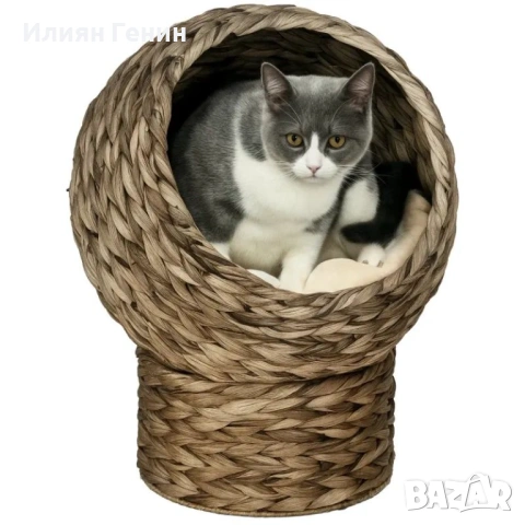 PawHut Ратаново легло за котки, снимка 4 - За котки - 54297718