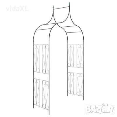 vidaXL Градинска арка за увивни растения, дизайн с шипове, тъмнозелена（SKU:40777