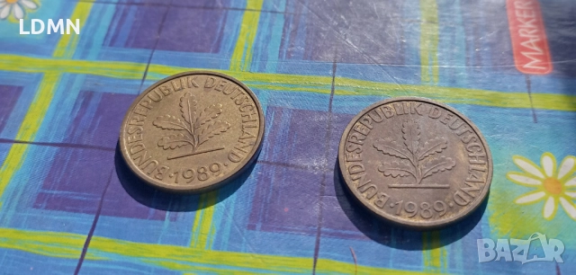 2 Монети по 10 Pfennig 1989 J & D Федерална Република Германия, снимка 2 - Нумизматика и бонистика - 52065769