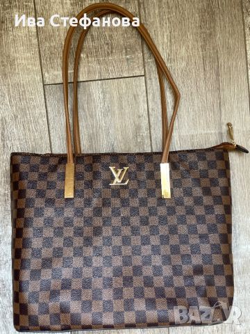 Нова кожена чанта торба LV  Louis Vuitton кафява , снимка 3 - Чанти - 45112215