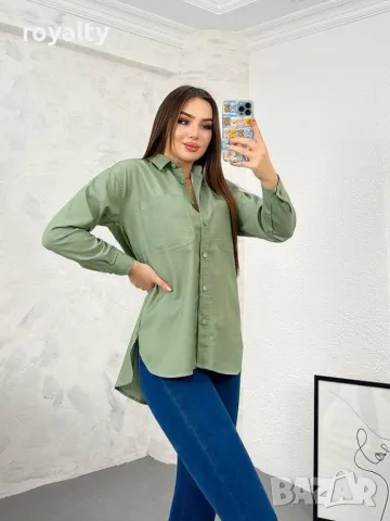 Бяла дънкова риза с джоб Различни цветове , снимка 3 - Ризи - 50266982