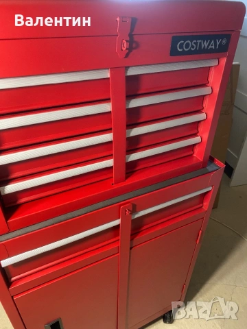 Количка 2 в 1 с кутия за инструменти COSTWAY, снимка 11 - Други машини и части - 53393078