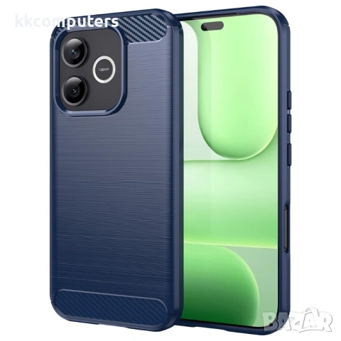 Карбонов TPU Калъф за Honor 600 Lite 5G - Четкана текстура, Антиотпечатък, 3 цвята, снимка 3 - Калъфи, кейсове - 54250151