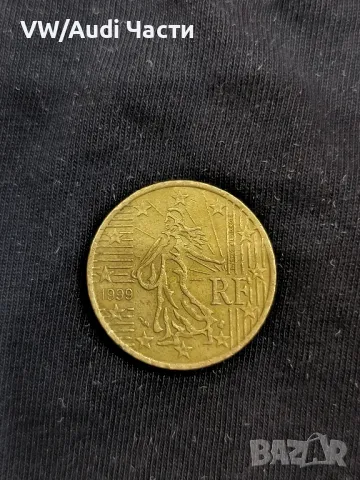 Монета 50 евро цента Франция 1999г. минт 50 Euro Cent France , снимка 2 - Нумизматика и бонистика - 49045355