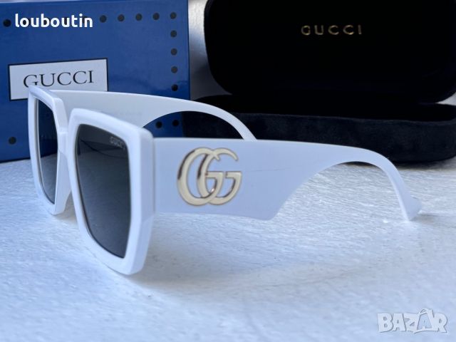 Gucci 2024 дамски слънчеви очила GG0956 2 цвята черни бели , снимка 13 - Слънчеви и диоптрични очила - 46516419