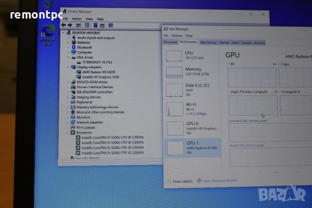 HP Probook 450 G2 I5 5200U AMD video card 8 GB RAM, снимка 3 - Лаптопи за игри - 52063679