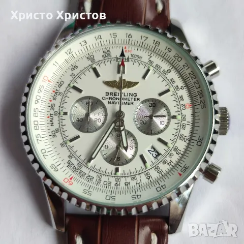 Мъжки луксозен часовник Breitling Chronometer Navitimer , снимка 5 - Мъжки - 47235410