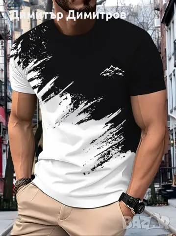 Тениски летни,модерни с двустранен  3 D принт.Размер L 50 - 10 лв,3 за 25лв, снимка 11 - Тениски - 50381383