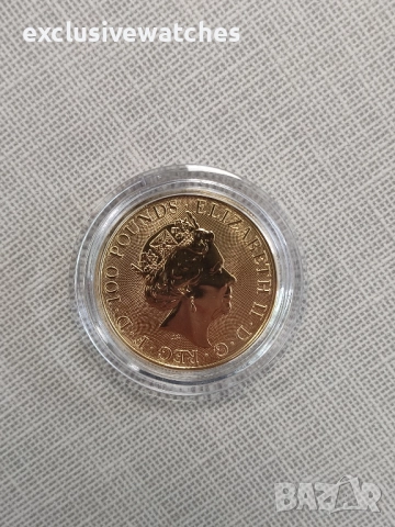 1 oz Златна Монета Кралски Зверове Белият Лъв от Мортимър 2020 , снимка 6 - Нумизматика и бонистика - 52153466