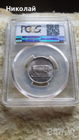 шилинг ирландия 1942 MS 66, снимка 2 - Нумизматика и бонистика - 53508546