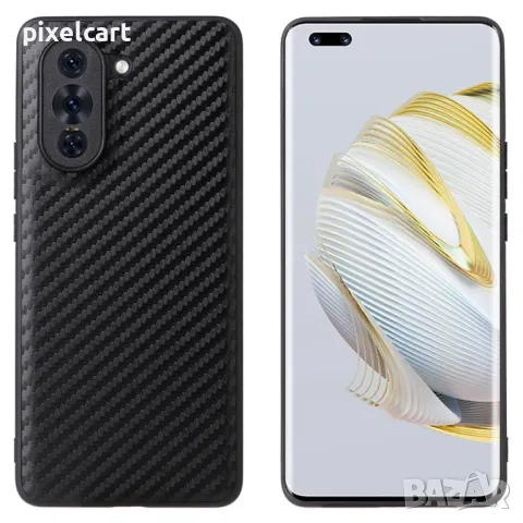 Силиконов калъф Carbon за Huawei nova 10 Pro 4G, черен, снимка 1 - Калъфи, кейсове - 47983069