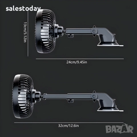 Вентилатор - охладител за кола, 12V, 6 Инча, снимка 3 - Аксесоари и консумативи - 35437054