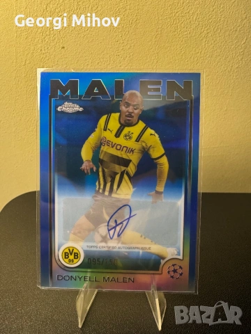Donyell Malen Auto /150 – Topps Chrome UEFA Autograph Borussia Dortmund