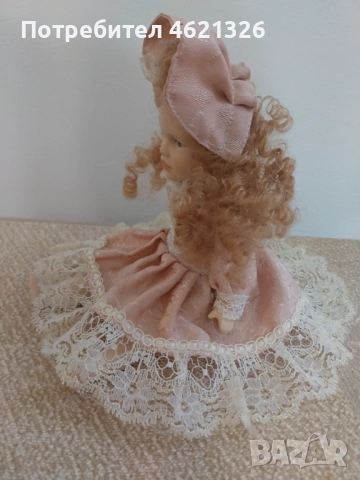 Колекционерска порцеланова кукла от бисквитен порцелан, като нова, снимка 3 - Декорация за дома - 52044009