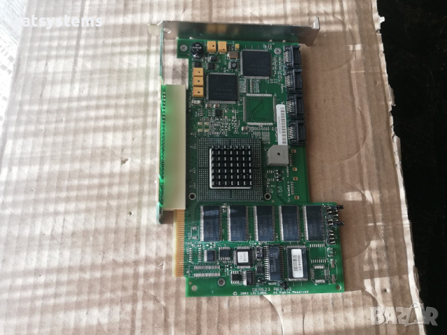 LSI Logic SER523 REV B2 Serial ATA-150 4-Ports PCI-X Raid Controller Card, снимка 6 - Други - 45012167