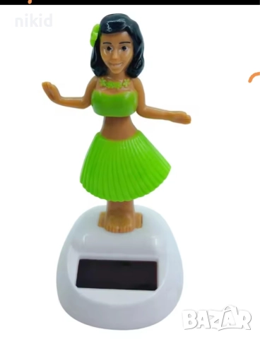 Момиче Хавайка Хавайско Тропическо парти Соларна танцуваща играчка фигурка украса торта сувенир кола, снимка 13 - Фигурки - 33853080