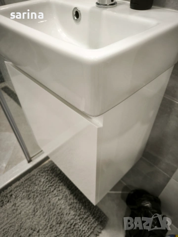 Долен шкаф за баня+смесител+сифон, снимка 6 - Шкафове - 54267501