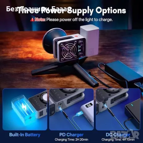 Нова Преносима Видео Светлина ZHIYUN CX50 50W CRI 95+ с Батерия за Видео, снимка 8 - Светкавици, студийно осветление - 49965629