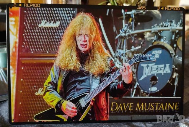 MEGA Dave Mustaine-метална табела(плакет), снимка 1 - Китари - 46462642
