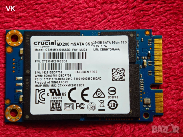Crucial MX200 mSATA 250GB