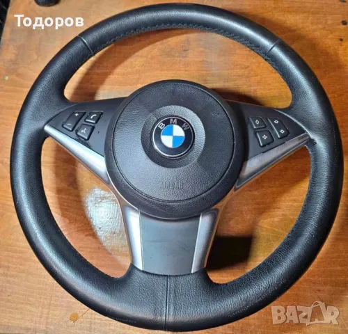 Bmw e60 e61 Бмв спортен волан с airbag еърбег аербег бег Lci, снимка 1 - Аксесоари и консумативи - 47583855