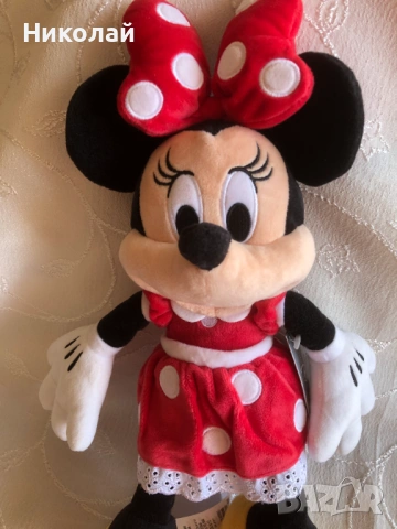Оригинална плюшена играчка Мини Маус /Minnie Mouse, 33 см Официален лицензиран продукт Disney Store, снимка 8 - Плюшени играчки - 53655068