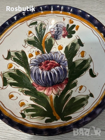 Ръчно рисувана керамика чиния за декорация , снимка 3 - Пана - 53353516