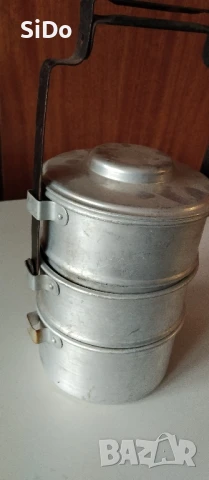 Носилка за храна от 3 съда един в-у друг с удобна дръжка , снимка 2 - Кутии за храна - 50577642