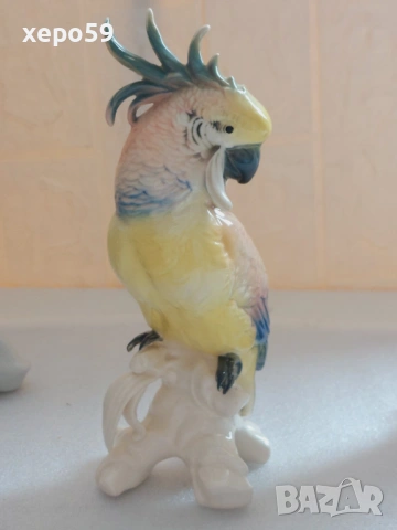 Прекрасен лот от четири папагала на немската фирма Карл Енс (Karl Ens)., снимка 12 - Антикварни и старинни предмети - 54238031