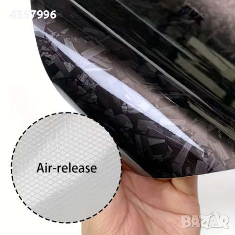 Луксозно гланцово фолио Кован Карбон за автомобил-Тъмно, снимка 6 - Аксесоари и консумативи - 52828523