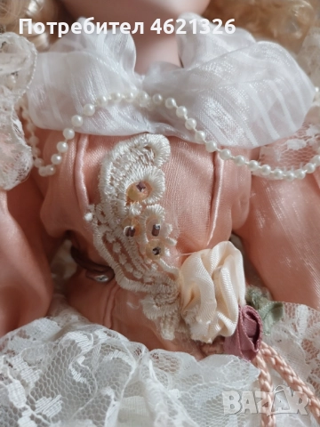 Винтидж френска порцеланова кукла от 80-те години, викториански стил, снимка 7 - Декорация за дома - 52043355