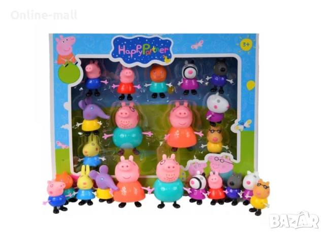 Голям комплект фигурки Пепа Пиг Peppa Pig 14 фигурки, снимка 3 - Фигурки - 50967601