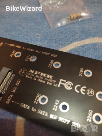 chenyang M.2 NGFF SATA SSD към SATA M.2 NVME PCIE SSD  адаптер за дънна платка НОВ, снимка 4 - Други - 45864331
