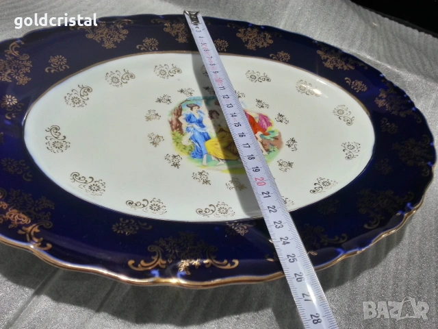 порцеланово плато елипса Чехословакия , снимка 5 - Антикварни и старинни предмети - 53932834