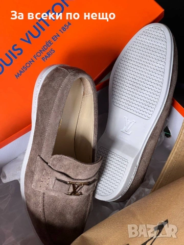 Louis Vuitton Мъжки Ежедневни Обувки Естествена кожа Луис Витон - Налични Различни Цветове Код E1279, снимка 6 - Ежедневни обувки - 53756280