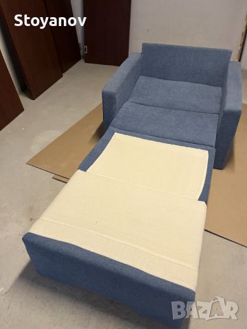Кресло, фотьойл - разтегателен единично легло , снимка 1 - Дивани и мека мебел - 45717875