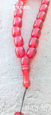 Стара броеница, кехлибар,38гр,17 зърна, снимка 2 - Антикварни и старинни предмети - 51770534